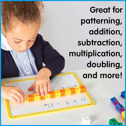 edxeducation Linking Cubes | Set of 100 | Counting Cubes | Color Sorting Toys | Math Manipulatives for Preschoolers, Pre K