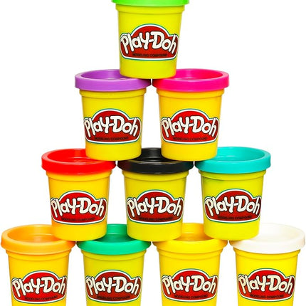 Play Doh Modeling Compound 10-Pack Case of Assorted Colors, Non-Toxic 2 oz. Cans, Back to School Gifts, Prizes, & Party Favors, Preschool Toys for Kids, Ages 2+ (Amazon Exclusive)