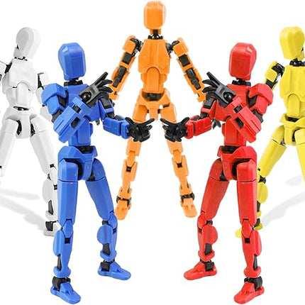 Titan 13 3D Multi-Jointed Movable Lucky 13 T13 Action Figure Toy (Five Colors) Requires self-Assembly - develops Children's Hands-on Skills