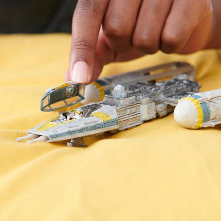 Star Wars Micro Galaxy Squadron Gold Leader's Y-Wing - 5-Inch Starfighter Class Vehicle with 1-Inch Jon Vander & R2-BHD Micro Figure Accessories