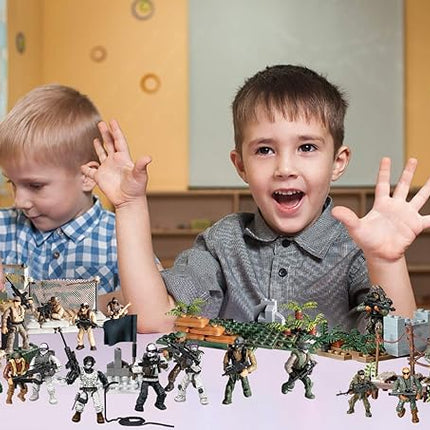 YEIBOBO ! Special Forces Mini Action Figure with Military Weapons and Accessories (Vanguard Team XJ-991)