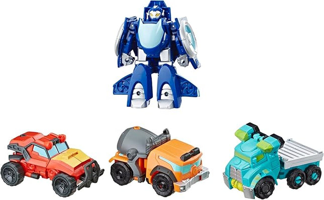 Playskool Heroes Transformers Rescue Bots Academy Rescue Team Pack, 4 Collectible 4.5" Converting Action Figures, Toys for Kids Ages 3 & Up (Amazon Exclusive)