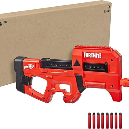 Nerf Fortnite Compact SMG Motorized Blaster, Ultra Red Wrap Design, 8-Dart Internal Clip, 8 Elite Foam Darts, Electric Semi Auto Fortnite Toy Blaster