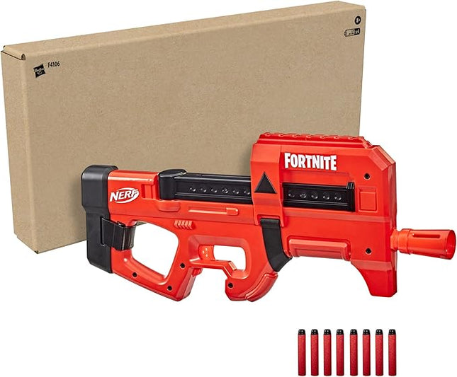 Nerf Fortnite Compact SMG Motorized Blaster, Ultra Red Wrap Design, 8-Dart Internal Clip, 8 Elite Foam Darts, Electric Semi Auto Fortnite Toy Blaster