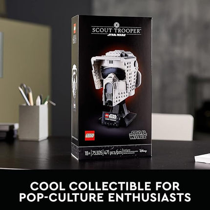 Lego Star Wars Scout Trooper Helmet 75305 Collectible Building Toy, New 2021 (471 Pieces)