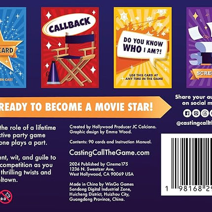 Casting Call Original Edition - Party Card Game - Hilarious Hollywood Theme Card Game for Family Game Night - for Adults and Teens - 4-8 Players, Play Time 30-40 Minutes