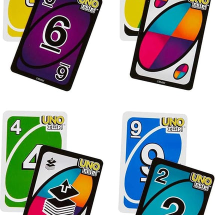 Mattel Games UNO FLIP! Card Game in Storage & Travel Tin, Color Blind Accessible Deck for Kids, Adults & Family Nights & Parties (Amazon Exclusive)
