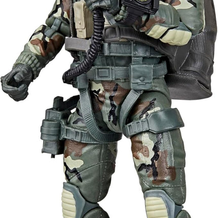 G.I. Joe Classified Series 60th Anniversary Action Pilot - Halo (High Altitude Low Opening) Jumper, 6 Inch Action Figure with Parachute & 18 Accessories