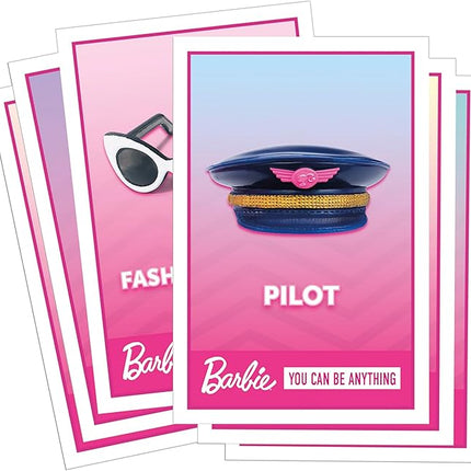 Monopoly: Barbie Edition Board Game, Ages 8+, 2-6 Players, Fun Family Games for Kids and Adults, with 6 Barbie-Themed Pink Zinc Tokens, Kids Gifts