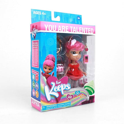 Loyal Subjects - for Keeps - Sophia Girl with Cupcake Keepsake Hot Pink 5" Action Figure (Net)