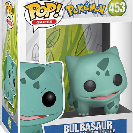 Funko Pop! Games: Pokémon Ultimate Starter Bundle 4-Pack – Bulbasaur (#453), Charmander (#455), Squirtle (#504), & Pikachu Waving (#553) Vinyl Figures