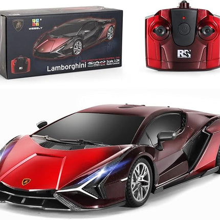 MIEBELY Lamboghini RC Car - 1:24 Scale Lambo Toy Car 3.7V 500mAh, Sián Fast Remote Control Car for Boys 8-12, Rc Race Model Birthday Gifts for Kids Adults Boys Girls Age 6-12 Year Old