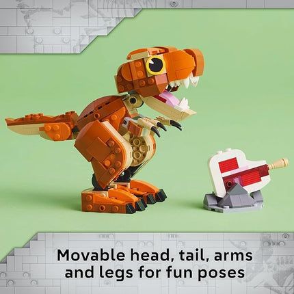 LEGO Jurassic World Little Eatie T Rex Toy - Dinosaur Building Toy for Kids, Boys and Girls, Ages 7+ - Gift Idea for Birthdays and Fans - with Movable Jaw, Head and Tail - 76967