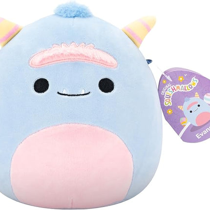 Squishmallows Original 8in Evangeline The Blue Monster – Official Jazwares Easter Plush (Little)