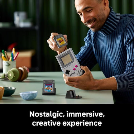 LEGO Super Mario Game Boy - Retro Building Sets for Adults, Ages 18+ - Collectible Model with Game Paks and Display Stand - Birthday Gifts for Men & Women - 72046