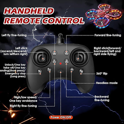 Mini Drones for Kids with Beginners, Kids Drone with Throw to Go, 3 Speeds Mode, 360° Flips, Auto Hovering, Headless Mode, Obstacle Avoidance Function, Birthday Gifts for 3-10 Year Old Boys Girls