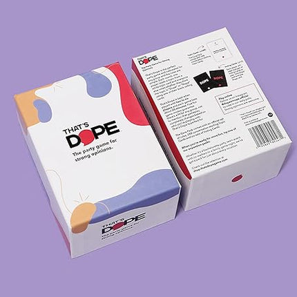 That's Dope: The Party Game for Strong Opinions • Core Pack | 288 Topic Cards, 6 Voting Card Game Set | Fun Adult and Family Party Game