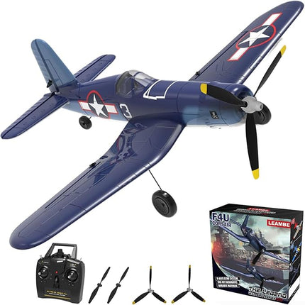 LEAMBE 4 Channel RC Plane - Ready to Fly Aerobatic Aircraft, Easy Control for Beginners, F4U Corsair RC Airplane Best Gift for Boys