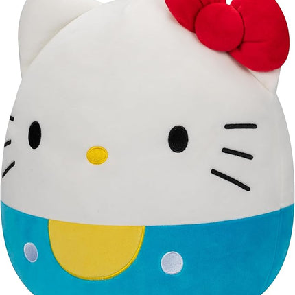 Squishmallows Original Sanrio 14in Hello Kitty in Blue Overalls – Official Jazwares Plush (Large)