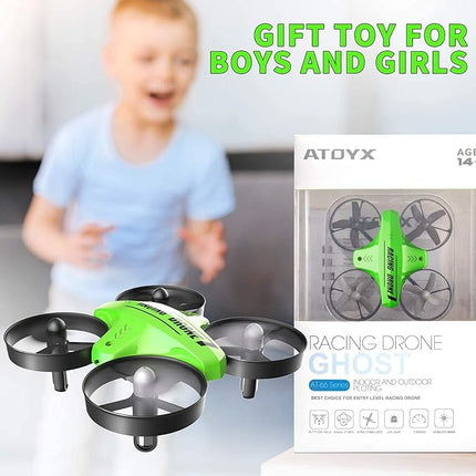 Mini Drone Easy to Fly Drone for Kids & Beginners, Indoor Outdoor Nano RC Helicopter Quadcopter with Auto Hovering, Headless Mode, Remote Control, Children's Day Gift for Boys Girls -Green