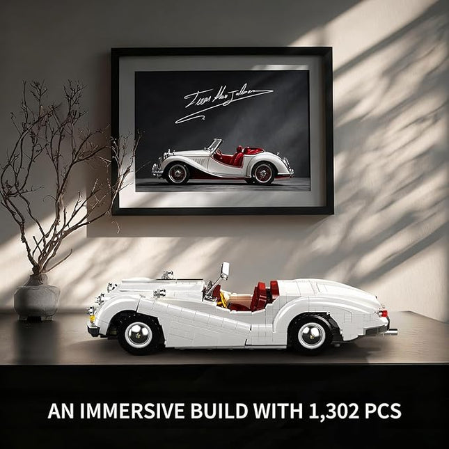 Mould King Sports Car Building Block Kits, MOC Classic Car Model Kit Supercar Racing Model Building Sets, Gift for Age 14+/Adult Collections Enthusiasts (1,302+ Pieces)