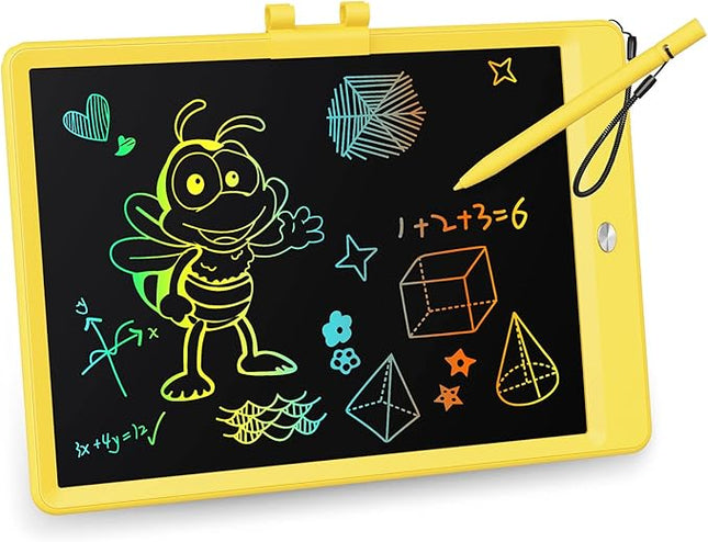 KOKODI LCD Writing Tablet, 10 Inch Colorful Doodle Board Drawing Tablet, Erasable Reusable Electronic Drawing Pads, Educational and Learning Toy for 3-6 Years Old Boy and Girls