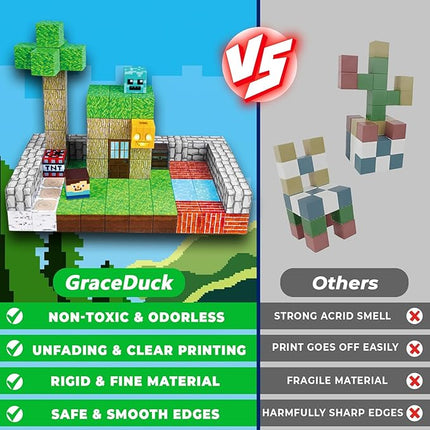 Magnetic Blocks - 150 PCS Build Magnetic Windmill Falls Homes - Magnetics Toys for Montessori Toddler Christmas Birthday Gifts - STEM Sensory Toys for 3 4 5 6 7 8 9 10 Year Old Boys & Girls