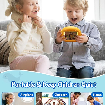 Rotating 3D Puzzle for Kids 3 4 5 6 7 Year Old, 4 Puzzles in 1, Handheld Game Fidget Toys for Travel, Cars & Plane, Fine Motor Skills Developing (Marine Life)