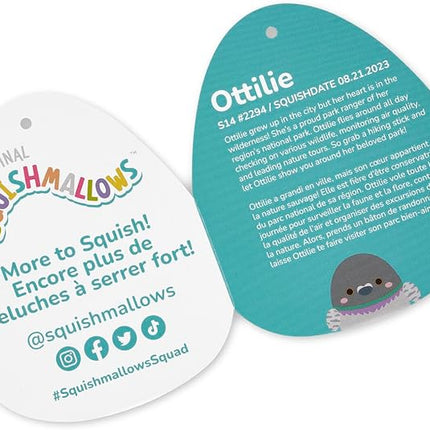 Squishmallows Original 14-Inch Ottilie Grey Pigeon with Fuzzy Wings - Official Jazwares Large Plush