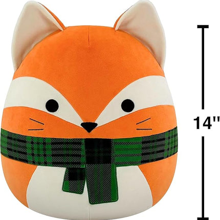 Squishmallows Amazon Exclusive Holiday Fox 14'' Plush