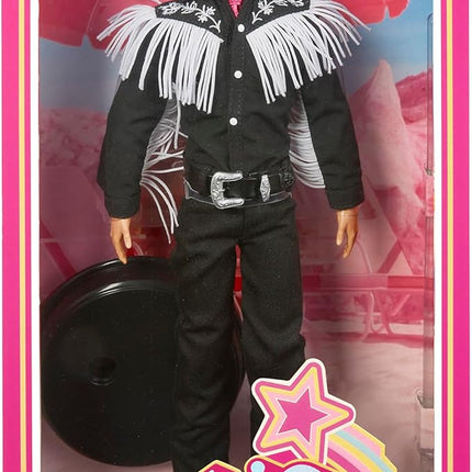 Barbie The Movie Collectible Ken Doll Wearing Black and White Western Outfit (Exclusive)