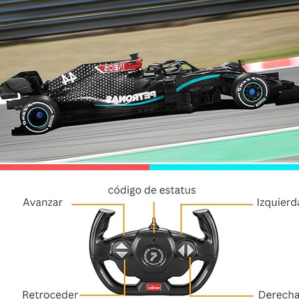 Voltz Toys Authentic Licensed 1:12 Mercedes-Benz F1 W11 Remote Control Vehicle - RC for Kids and Adults - 2.4GHz RC for Gift (1:12 Mercedes-Benz F1 W11)