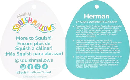 Squishmallows Original 8-Inch Herman Navy Blue Snake with Celestial Belly - Official Jazwares Plush (Little)