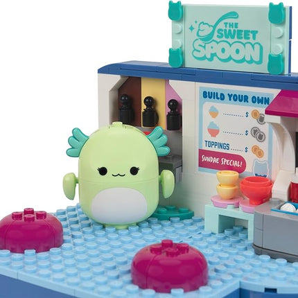 BLDR Squishmallows Frozen Yogurt Fun Building Set - Andreina The Butterfly + Mipsy The Axolotl Buildable Figures - Squishmallows Fans 8+, 0096