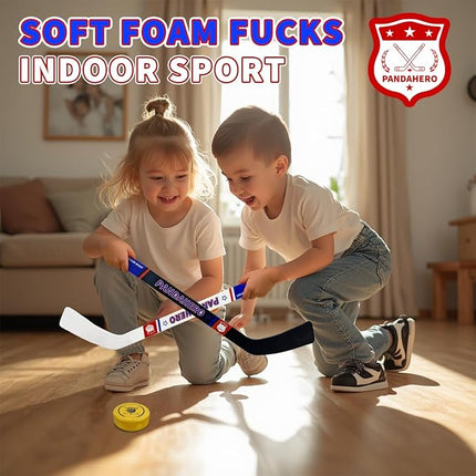 Pandahero Soft Foam Hockey Pucks Gifts for Kids - Set of 6 Indoor Knee Hockey Pucks - Toddler Stocking Stuffers - Ideal Hockey Gifts for Boys 8-12