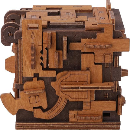 WOODEN.CITY Escape Room Puzzle Box – 3D Wooden Puzzle Box for Adults & Teens, Brain Teaser Puzzle Box Secret Lock Box with Cluebox Mechanism – Mechanical Wood Puzzle Box Kit, Unique Puzzle Boxes Gift