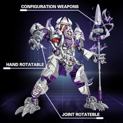 Dinosaur Building Blocks 2 in 1 Transforming Mech, Compatible with Lego Dinosaur, 406 PCS Dinosaur Mech STEM Toys for Boys Ages 6-12, Dinosaur Toy Gift for Christmas & Birthday