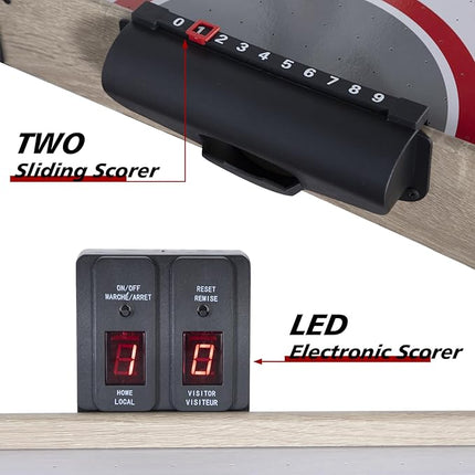 58" Air Hockey Table, Arcade Powered Air Hockey Game Table with Powerful Motor, Digital LED Scoreboard, Hockey Table Gaming Set Includes 2 Pucks & 2 Pushers for Home Game Room