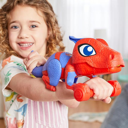 Spidey and his Amazing Friends Marvel Dino-Webs NERF Spidey-Rex Web Launcher, Role Play Toy, Preschool Super Hero Toys for Kids Ages 3 & Up