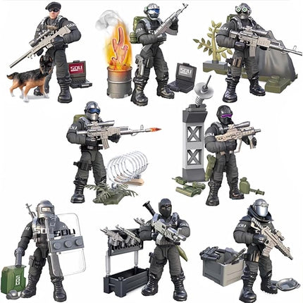 YEIBOBO ! Special Forces Mini Action Figure with Military Weapons and Accessories (Flying Tigers Team XJ-822)