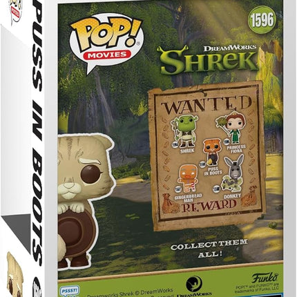 Funko Pop! Movies: DreamWorks 30th Anniversary - Shrek, Puss in Boots Brown, Amazon Exclusive