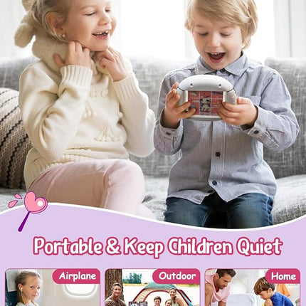 Rotating 3D Puzzle for Kids 3 4 5 6 7 Year Old, 4 Puzzles in 1, Handheld Game Fidget Toys for Travel, Cars & Plane, Fine Motor Skills Developing (Magical Unicorn Squad)