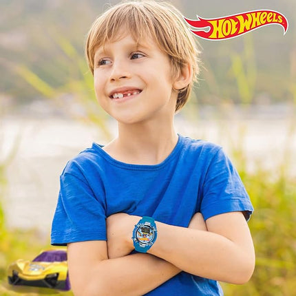 Hot Wheels Kids Watch – Light-Up LCD Display, Adjustable Comfortable Strap, Collectible Tin – Perfect for Boys and Girls