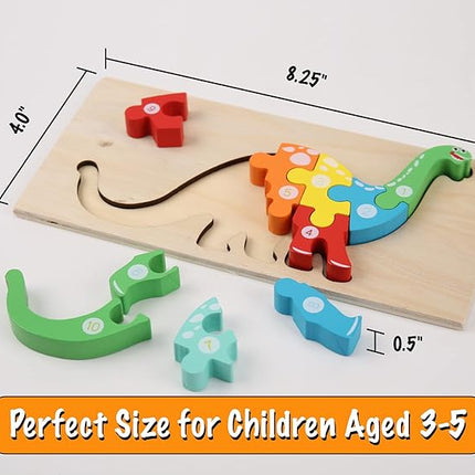 Montessori Mama Wooden Toddler Puzzles for Kids Ages 2-4, Montessori Toys for 3 Year Old, Animal Toddlers Toys Ages, 4-Pack Learning Toddler Puzzle