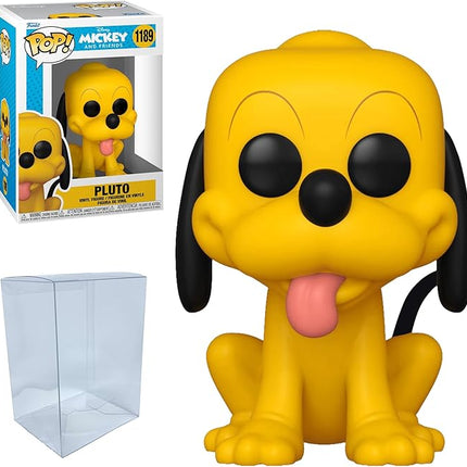 Disney Classics Pluto #1189 Funko Pop with Protector Bundle - Includes Disney Classics Pluto #1189 Vinyl Figure with Blue Salamander Emporium Plastic Protector Case
