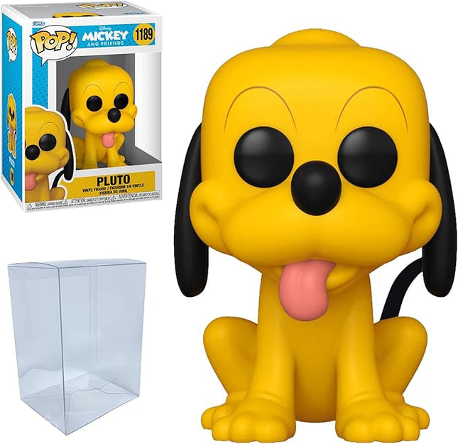 Disney Classics Pluto #1189 Funko Pop with Protector Bundle - Includes Disney Classics Pluto #1189 Vinyl Figure with Blue Salamander Emporium Plastic Protector Case