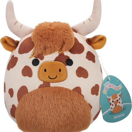Squishmallows SQCR05392 Alonzo Die Hochlandvaca 19 cm, Official Jazwares, Super Soft Plush Toy
