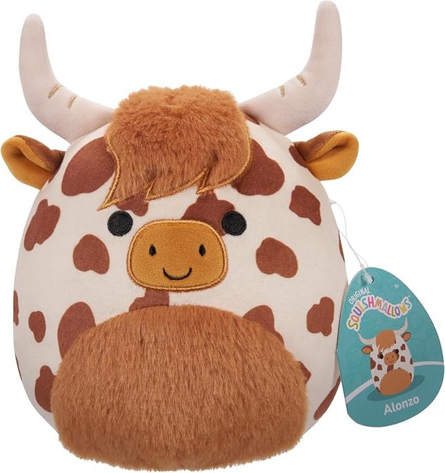Squishmallows SQCR05392 Alonzo Die Hochlandvaca 19 cm, Official Jazwares, Super Soft Plush Toy