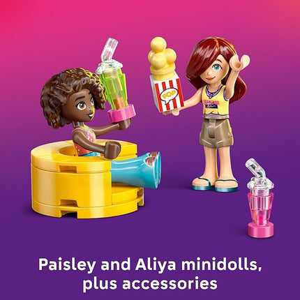 LEGO Friends Friendship Movie Night Pretend Play Building Toy - Interactive Storytelling Playset for Girls & Boys, Ages 6+ - Includes Paisley and Aliya Minidolls - Gift Idea for Birthdays - 42642