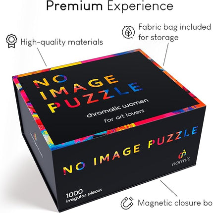 No Image Puzzle 1000 Irregular Pieces Extreme Difficult Jigsaw Challenge Adults Hardest Puzzle No Guide Ultimate Brain Teaser Extreme Level Chromatic Women Mystery Unique Gift